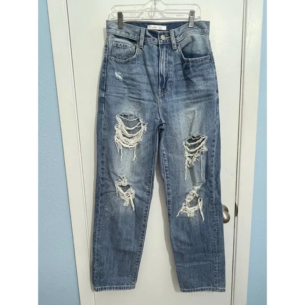 Willow & Root Jeans Size 26 High Rise Vintage Dad Jean Distressed Festival
